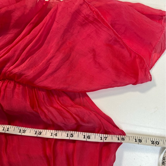 Aldo Marino Positano Italian Silk Blend Summer Dress in Pink - Picture 14 of 15